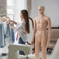 thumbnail image 4 of FDW 38"x30"x73" Polypropylene Adjustable Mannequin with Rotating Head & Arms, 4 of 7