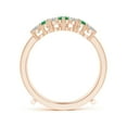 thumbnail image 2 of ANGARA Natural Emerald and Diamond Sunburst Ring Wrap in 14K Rose Gold for Women (Size-2.6mm) | May Birthstone, Birthday, Anniversary, Jewelry Gift for Women | Natural Emerald Ring, 2 of 10