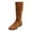 1Brown, variant on Knee High Boots Women Fold Over Knee High Boots Chunky High Heels Long Boots Zipper Pointed Toe Dress Tall Boots for Women,Color:Black,Size:8.5
