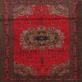 thumbnail image 1 of Ahgly Company Machine Washable Indoor Square Traditional Dark Brown Area Rugs, 5' Square, 1 of 7