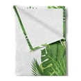 thumbnail image 2 of Tropical Soft Flannel Fleece Throw Blanket, Growth Rainforest of Hawaii with Frangipani Philodendron Birds of Paradise, Cozy Plush for Indoor and Outdoor Use, 60" x 80", Multicolor, by Ambesonne, 2 of 5
