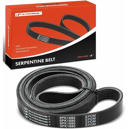 A-Premium 73.9 Inch Engine Serpentine Drive Belt Compatible with Toyota Mercedes-Benz Volkswagen Audi Mitsubishi & Chevrolet Cars - Corolla/Matrix 03-08 C230 SLK230 Passat A4 A6 Lancer Aveo