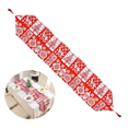 thumbnail image 1 of Manteles de Navidad, caminos de mesa de Navidad, mantel de cama de Navidad, camino de mesa largo de algodón de 35x180 cm con pompones para vacaciones, fiestas, banquetes, Acción de Gracias (rojo) JAMW Sencillez, 1 of 5