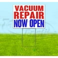 thumbnail image 1 of Vacuum Repair Now Open (18" x 24") Yard Sign, Includes Metal Step Stake, 1 of 6