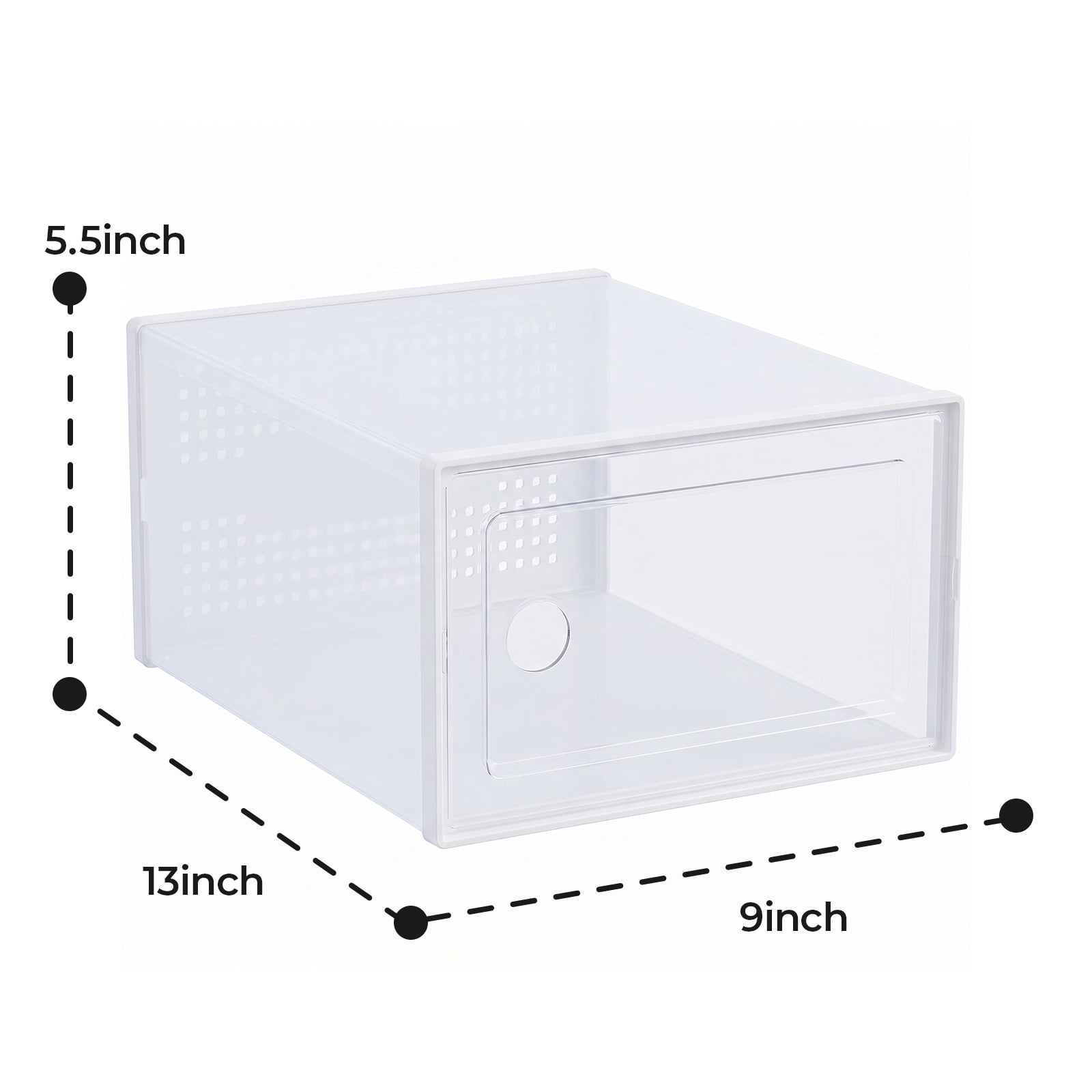 Alvantor 10 Pack/15 Pack Shoe Storage Box, Foldable Clear Plastic Stackable Shoe Organizer, Shoe Containers For Sneaker Display, Hat Organizer
