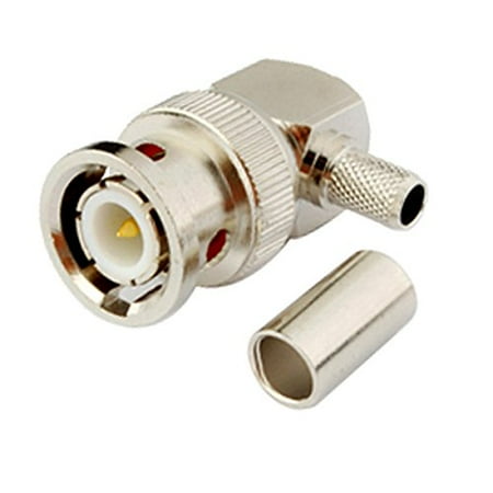 - 2pcs Rf Terminal Copper Alloy Connector Bnc Male Right Angle Crimp for Rg58 RFC195 Rg400