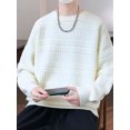 thumbnail image 3 of Suéteres casuales retro de otoño, prendas de punto para hombres, suéter básico de manga larga con cuello redondo de jacquard, ropa de calle Y2K, jerséis navideños, 3 of 5
