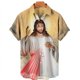 thumbnail image 3 of Camisetas gráficas de Cristo Jesús para hombres, ropa, camisas hawaianas estampadas en 3D, camisetas de playa de manga corta, blusas Y2K, ropa vintage, blusas con solapa, 3 of 5