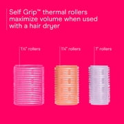Conair Thermal Self-Grip Rollers, Assorted Sizes, Multicolor, 12 Count