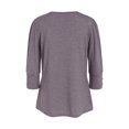 thumbnail image 6 of Godom Blouses for Women Dressy Casual 3/4 Length Sleeve Womens Tops Solid Color Tshirt, 6 of 7