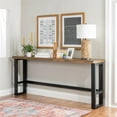 thumbnail image 3 of Pemberly Row Contemporary Steel & Wood Sofa Bar Table in Dark Gunmetal, 3 of 11