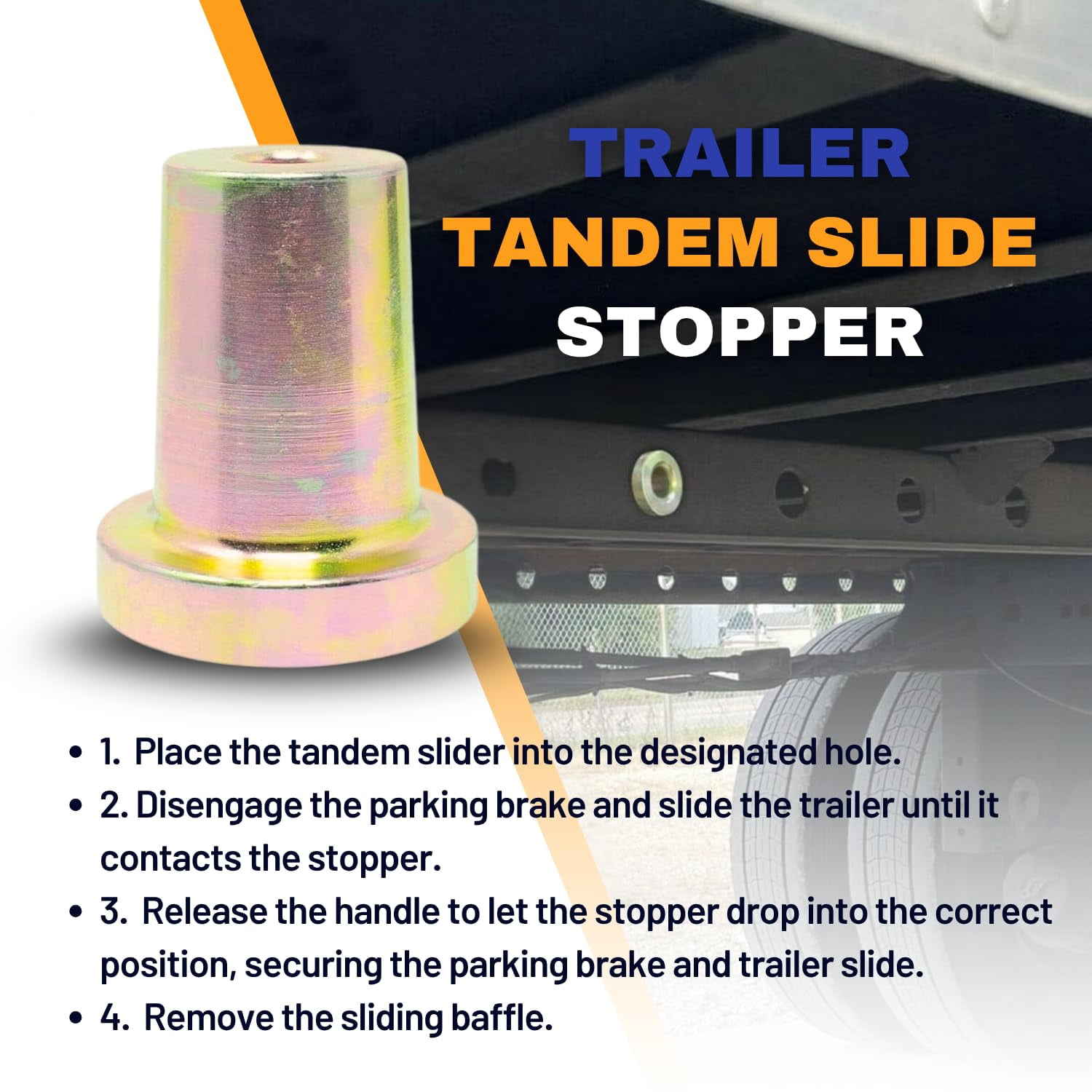 Guide Pin Stopper Lock Semi Truck Locking Pin Slide Stop Heavy Duty Trailer Tandem Slide ...
