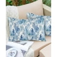 thumbnail image 6 of Blue Botanical Throw Pillow Cover 20 x 36 Inch Decorative Pillow Cover Vintage Watercolor Impressionist Style Lumbar Pillowcase Seasonal Rectangle Cushion Case for Couch Sofa Bed Living Room, 6 of 7