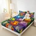 thumbnail image 4 of Castle Fairy Child Boys Girls Kawaii Animal Dino Queen Sheet Sets,Cute Dinosaur Bed Set, 4 of 7