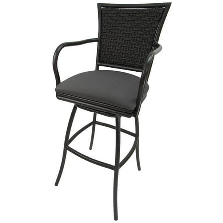 Swivel  30" Bar Stool Erin Outdoor- Dark Gray