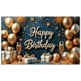 thumbnail image 7 of Decorative Design Birthday Party Banner Colorful Theme Happy Birthday Banner Confetti Design Party Backdrop for Birthday Party Indoor Decoration Party Celebration, 7 of 7