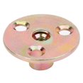 thumbnail image 1 of Écrou de Base Rond, Écrou Galvanisé 5 Pcs Écrou de Fixation à Bride 3 Trous Moulage en une Pièce pour Connexion de Meubles M10, 1 of 8
