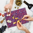 thumbnail image 5 of Flower Cutting Board, Flowers Pattern Garden Plants Flowering Aromatic Vibrant Colors Art, Decorative Tempered Glass Cutting and Serving Board, Small Size, Red Purple Lavender, by Ambesonne, 5 of 5