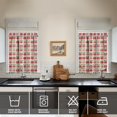 thumbnail image 4 of Kitchen Curtains 36 Inch Short - 3 Panel Set, Apple Cartoon Pattern, Rod Pocket Window Curtain, 100% Polyester for Farmhouse, Cafe, Living Room, Bedroom, Easy Wash, 4 of 6