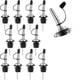 thumbnail image 1 of Juego de 12 tapones para botellas, acero inoxidable/caucho, tamaño universal, negro/plata, 1 of 6