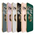 thumbnail image 5 of Case Compatible with Google Pixel 9 Pro, with Ring Holder Plating Kickstand Cover Slim Soft Flexible TPU Protective Shock-Absorbing Phone Cases for Women for Google Pixel 9 Pro - Black, 5 of 6