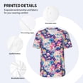 thumbnail image 3 of KLL Skull rainbow color space for Men's Baseball Shirts,Short Sleeve Casual Shirts Button Down Shirt for Men Beach Summer Wedding Shirt-X-Large, 3 of 7