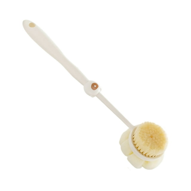 Function Long Handle Bath Brush for Deep Exfoliation and Foaming Shower Experience with Convenient Lanyard