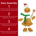 thumbnail image 3 of 47" Pre-Lit Outdoor Gingerbread Woman Christmas Holiday Décor with 132 Warm White Twinkling LED Lights, 3 of 6