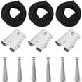 thumbnail image 1 of 3 Sets Bolo Tie Making Kit Cowboy Bolo Tie Tips Replacement End Caps Buckle Including 3Pcs Nylon Cords with 6Pcs Alloy Cord End and 3Pcs Iron Bolo Tie Slide Clasps for Bolo Tie Making, 1 of 9