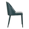 thumbnail image 3 of Moe's Home Collection Burton 18" Faux Leather Dining Chair in Blue (Set of 2), 3 of 5