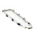 thumbnail image 2 of Galaxy Gold 2.01 CTW 14k Solid White Gold Tennis Bracelet Diamond Sapphire, 2 of 3