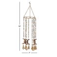 thumbnail image 3 of DecMode 19" Gold Metal Moon Windchime with Glass Beads and Cone Bells, 3 of 8