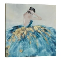 Bella Ballerina Giclee Canvas Wall Art Blue