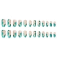 thumbnail image 4 of 24 piezas de uñas a presión, uñas postizas de ataúd mediano, uñas postizas con pegamento para mujeres y niñas, 4 of 5