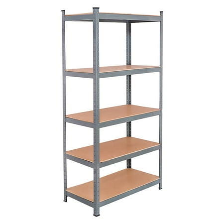 Gymax 72 Steel 5 Tier Garage Shelf Metal Storage Adjustable Unit