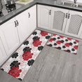 thumbnail image 2 of Pioneer Flower Floral Print Pattern Kitchen Rugs Sets Of 2,Anti Fatigue Kitchen Mat Rugs Non Slip Washable,Decorative Kitchen Floor Mats for Kitchen,Sink,Laundry,17"x30"+17"x47", 2 of 7