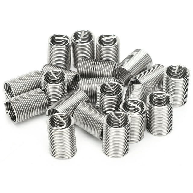 Insert de Réparation de Filetage 20 Pcs M12 X 1.25 Réducteur de Filetage Manchon de Conversion de Filetage pour Lampes d'Aviation Automobiles, Raccords Droits