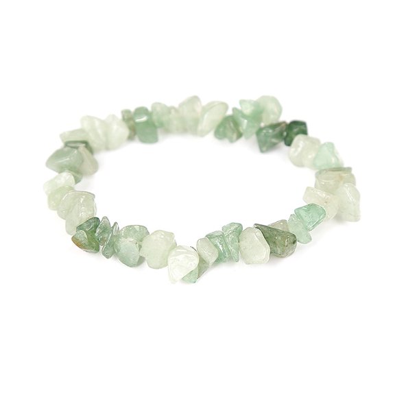 Nvzi-a Handmade Beaded Bracelet, Suitable for Men and Women, Irregular Natural Stone Bracelet (Light Green)