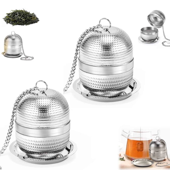 Huzeijin 304 Stainless Steel Tea Strainers 2 Count