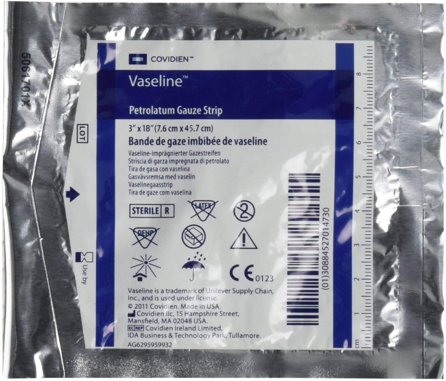 Vaseline Petrolatum Gauze, 3" x 18", 12 Count