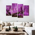 thumbnail image 3 of Elephant Stock Wisteria Willow Tree Wall Art - Horizontal Multi Panel Canvas - Lobby Wall Decor - Floral And Botanical Multi Panel - Brown And Purple Decor - 84" x 54", 3 of 8