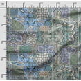 thumbnail image 2 of Soimoi Patchwork Print,Cotton Poplin, Sewing Fabric Sold by The Yard 42 Inch Wide,Sewing Craft Quilting/Quilt Making Fabric, Blue & Green, 2 of 5