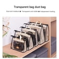 thumbnail image 3 of Seyurigaoka Hanging Purse Organizer Non Woven Handbag Organizer Clear Vinyl Pocket, 3 of 7