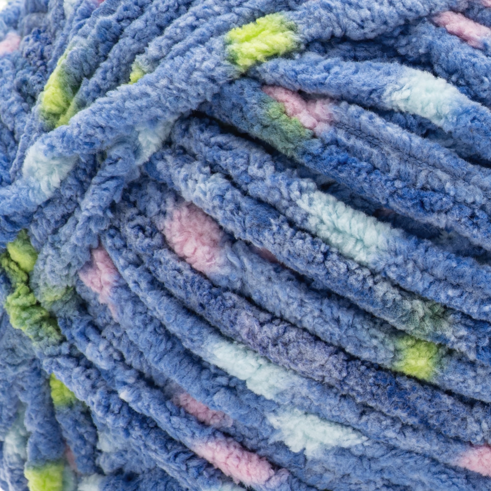Bernat® Baby blanket™ #6 Super Bulky Polyester Yarn, Blue jeandot 10.5oz/300g 220 Yd (2pk)