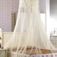 thumbnail image 3 of Mosquito Bed Net Bed Canopy Curtain Netting Bed Canopy Circular Curtain，Princess Mosquito Net Universal Sheer Dome Bed Curtain，Keeps Away Insects & Flies for Home & Travel，Free-Installation (Light, 3 of 8