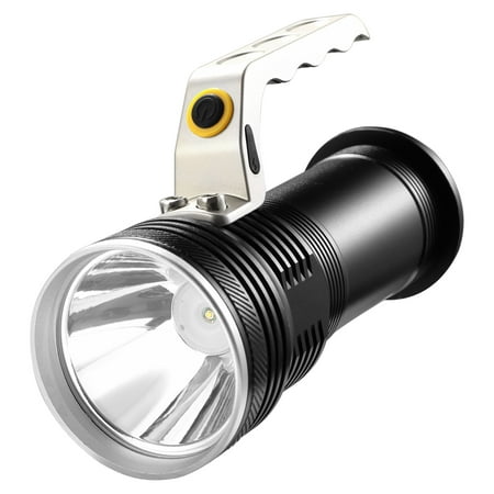 Handheld Searchlight LED Flashlight 3 Modes USB Spotlight Rechargeable for Camping (Best Handheld Spotlight Review)
