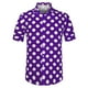 thumbnail image 1 of INSPIRE CHIC Camisa de lunares de verano para hombre, camisas hawaianas con patrón de manga corta y botones Púrpura M, 1 of 6