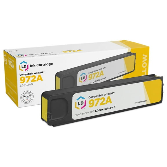 LD Products Compatible Replacement for HP 972A / L0R92AN Yellow Ink Cartridge