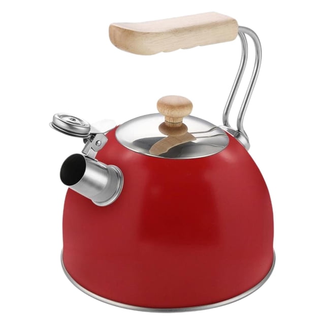 Tetera con silbido fuerte, resistente al calor, multiusos, portátil, tetera de agua de 2,5 l, tetera de acero inoxidable para agua del té al aire B