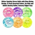 thumbnail image 2 of Glitter Squishy Stress Balls with Slow Rising Design, 6-Pack Assorted Colors, for Kids and Adults Relaxation Relief, Sensory Squeeze Toys, 2 of 3